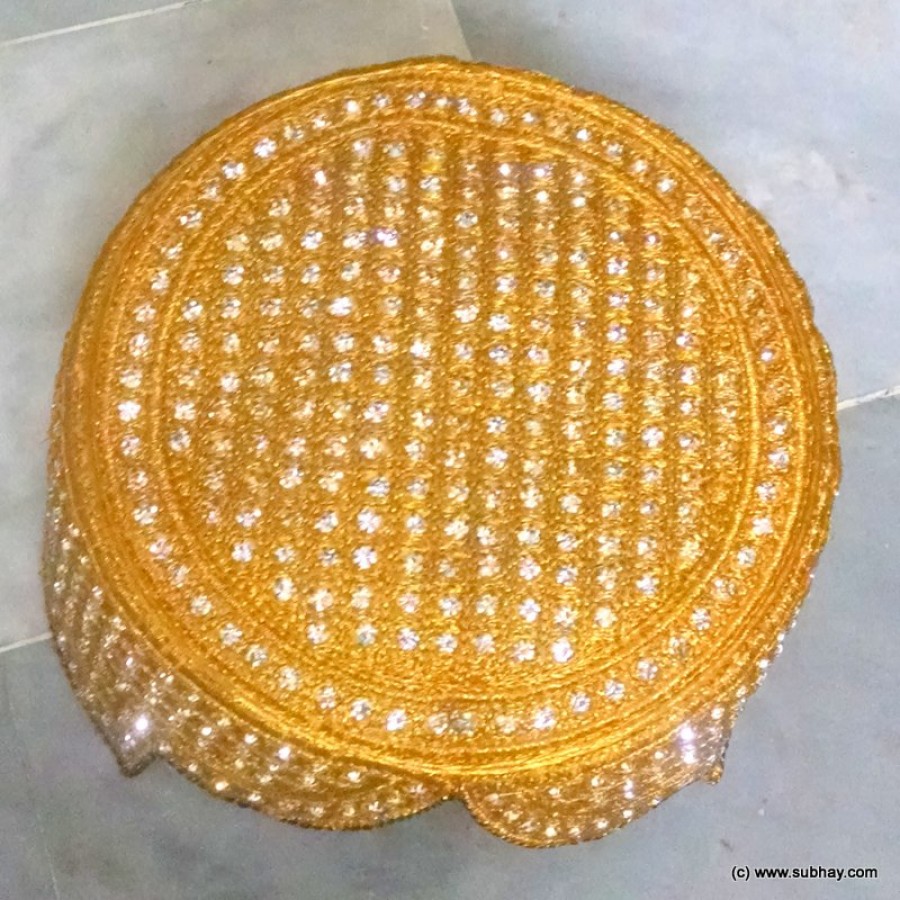 Nagina Sindhi Cap / Topi (Hand Made) MK#11-2 Golden White